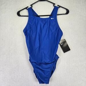 Nike Core Solids Fast Back Tank Swimwear Nylon Performance 32 Womens 6 Swim Suit